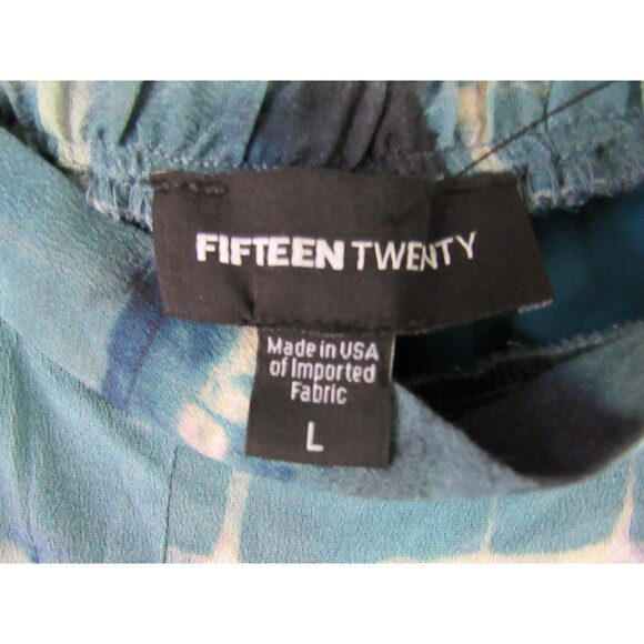Wide Leg Pants FIFTEEN TWENTY Boho Hippy Tie Dye Festival Blue Women's Large NWT - Picture 8 of 13